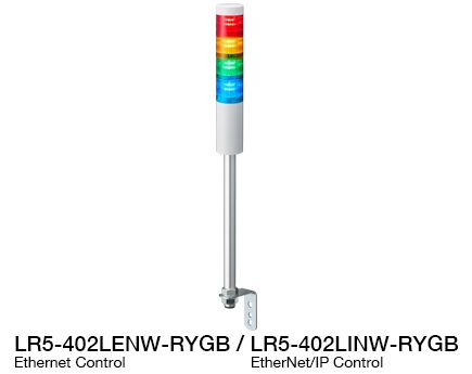 Φ50 LED Signal Tower (Ethernet or EtherNet/IP Control Compatible) LR5-LAN Series