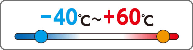 &minus;40&deg;C to +60&deg;C