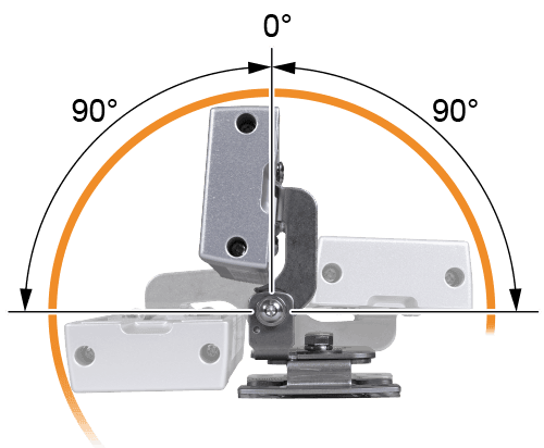 Adjustment angle: 180&deg;